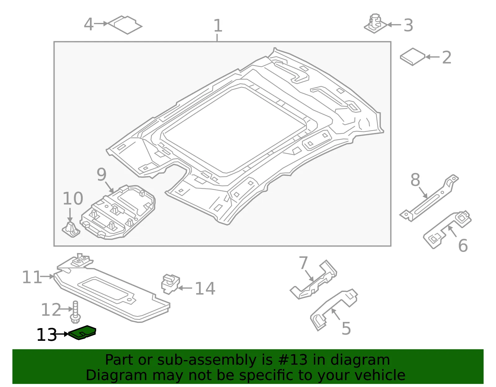 Sun-Visor Cover - Volvo (32201973) - view 2
