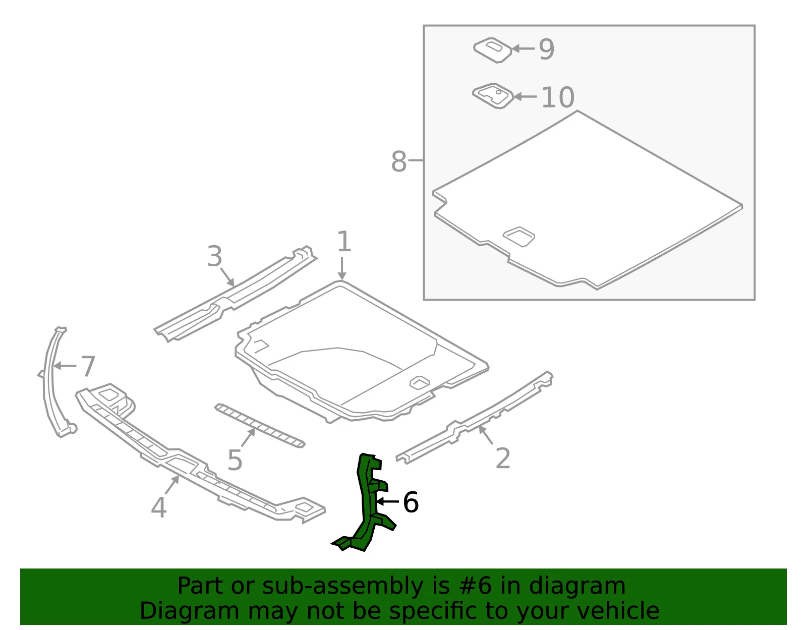 Trunk Trim Panel - Volvo (32205048) - view 2