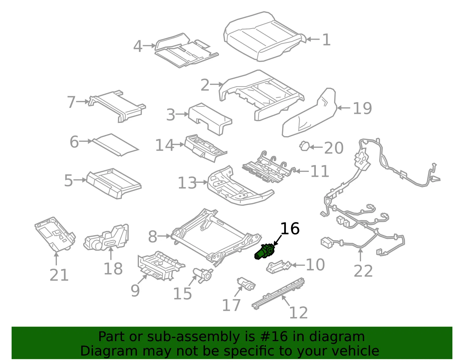 Seat Motor - Volvo (32206573) - view 2