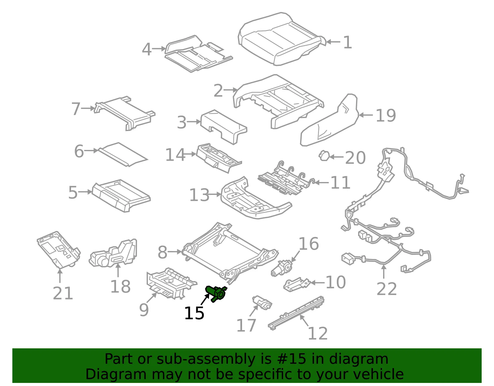 Seat Lumbar Motor - Volvo (32206577) - view 2