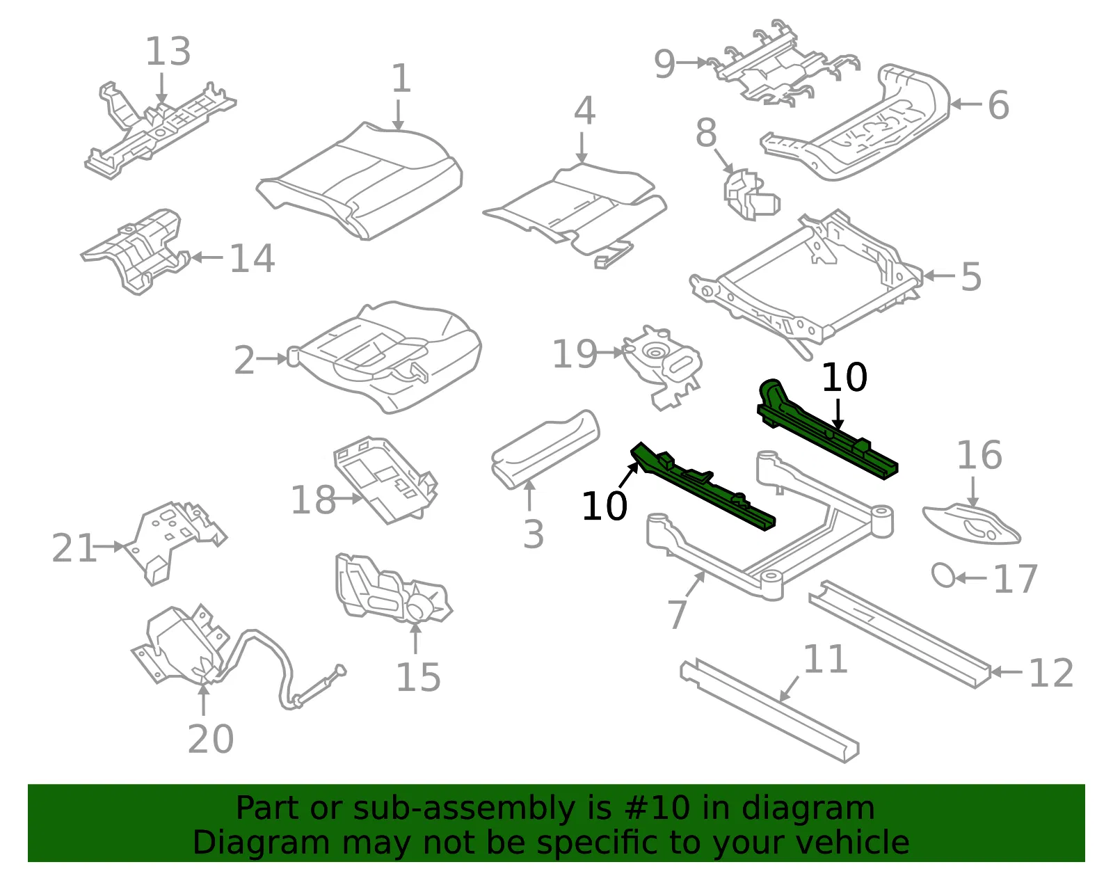 Seat Track - Volvo (32206977) - view 2