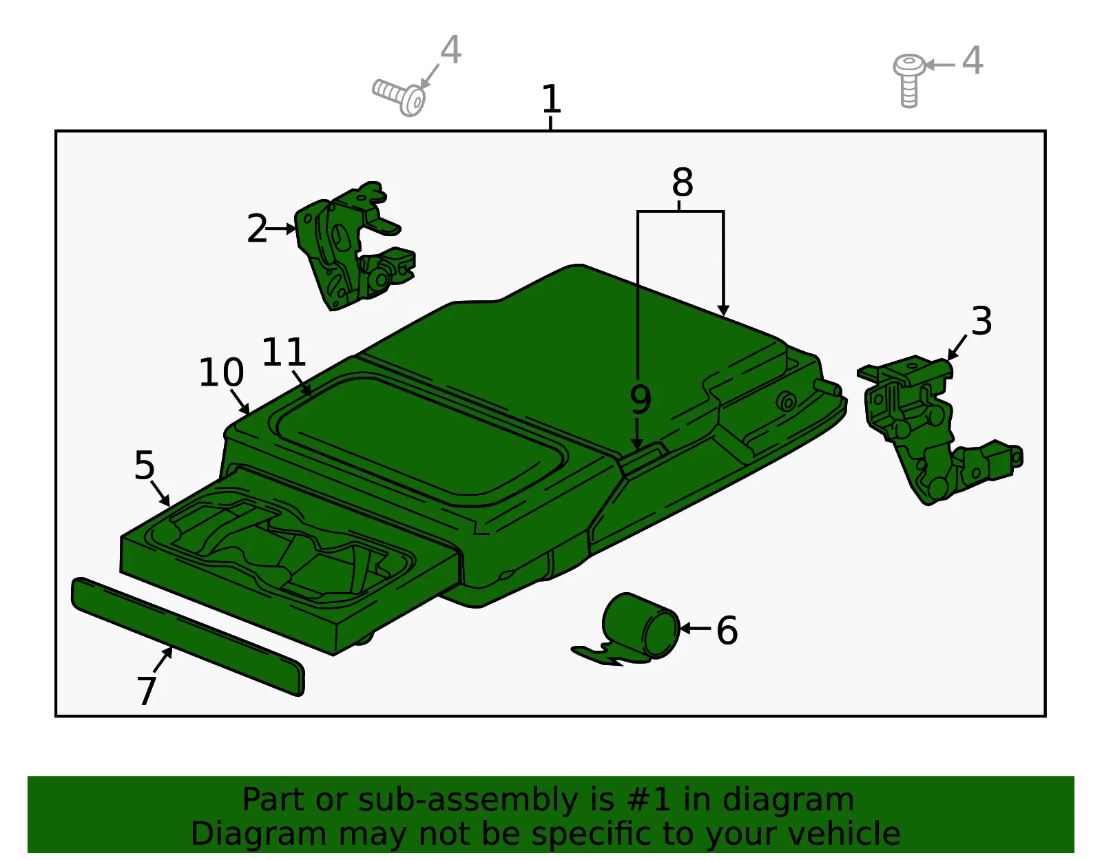 Seat Armrest - Volvo (32208462) - view 2