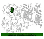 Headrest, Center - Volvo (32208465) - view 4