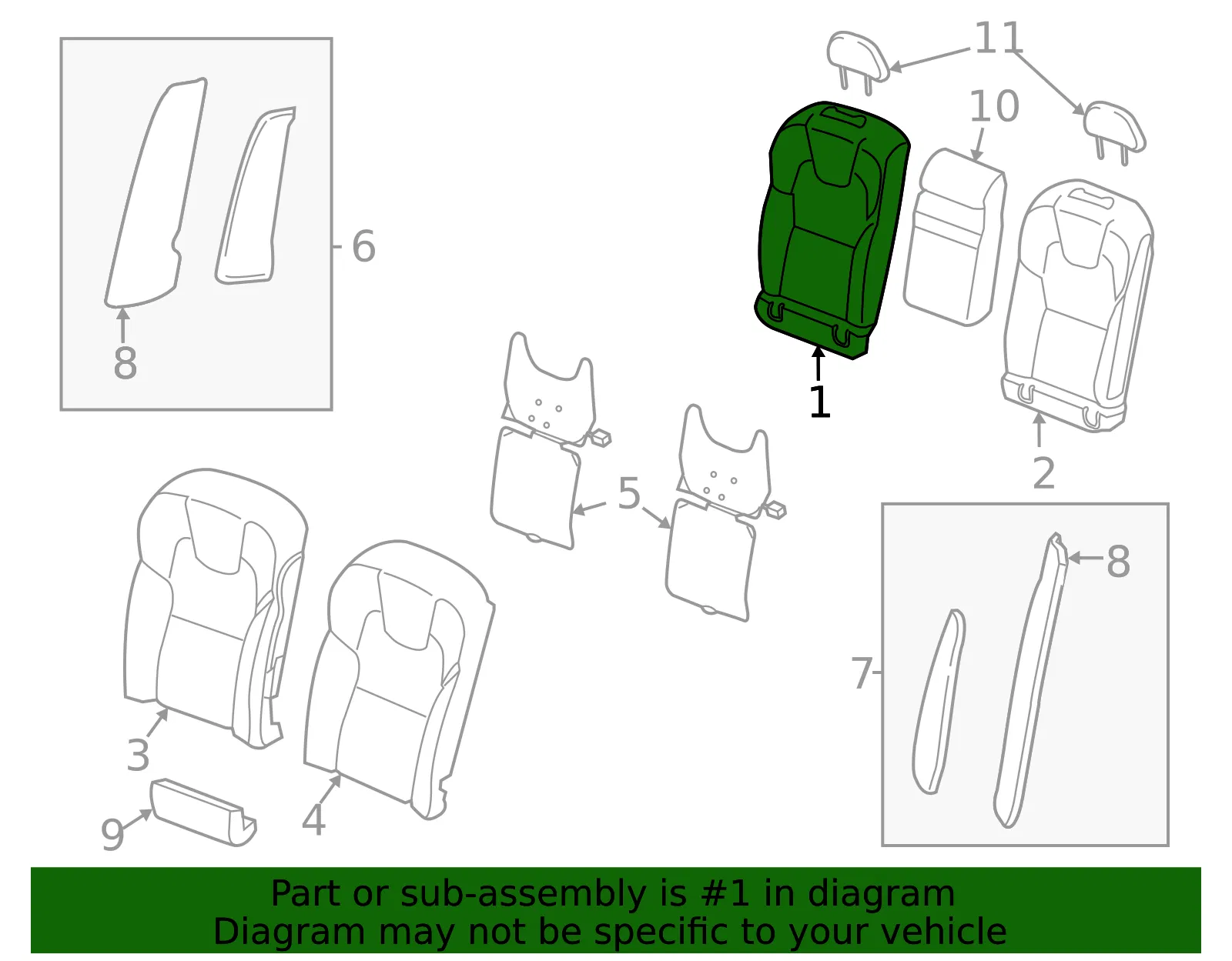 Upholstery - Volvo (32211643) - view 2