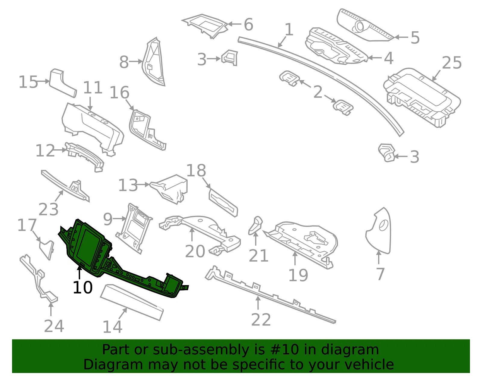 Instrument Panel Trim Panel - Volvo (32219361) - view 2