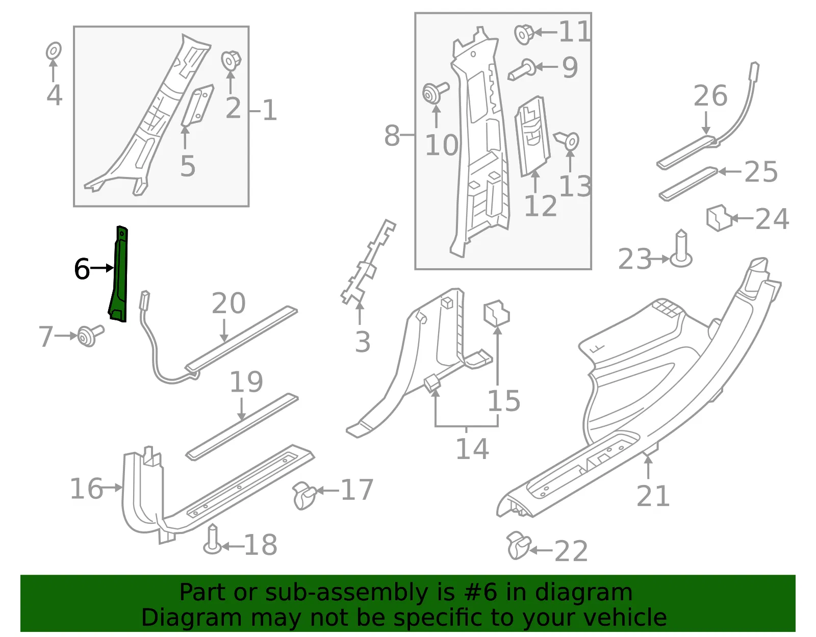 Cowl Trim - Passenger Side (RH) - Volvo (32219821) - view 2