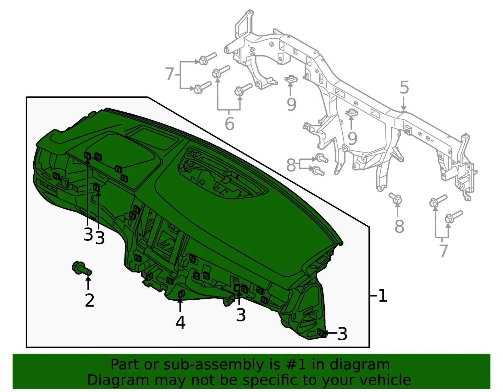 Instrument Panel - Volvo (32219868) - view 2