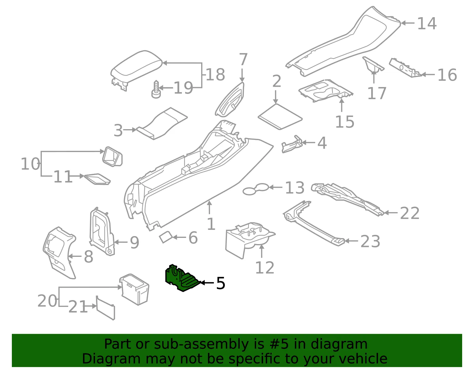 Console Bracket - Volvo (32226497) - view 2