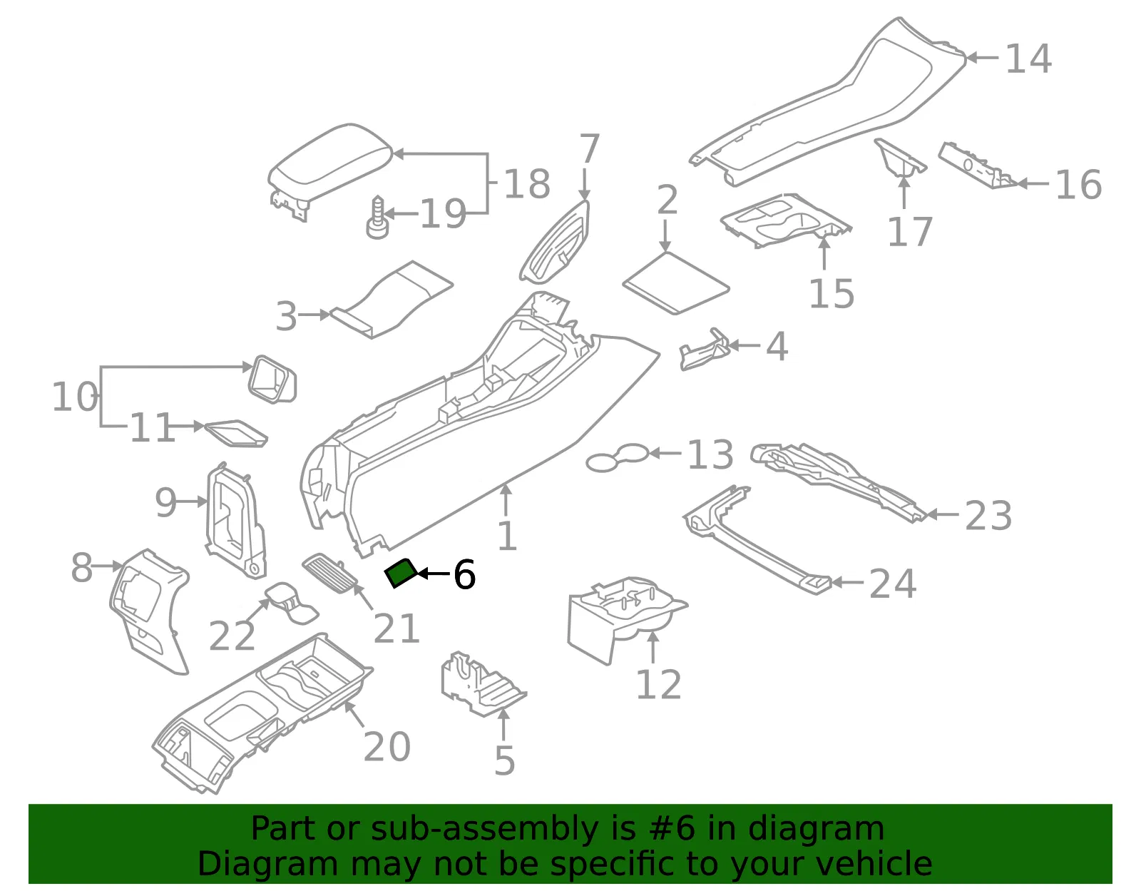 Console Cap - Volvo (32226781) - view 2