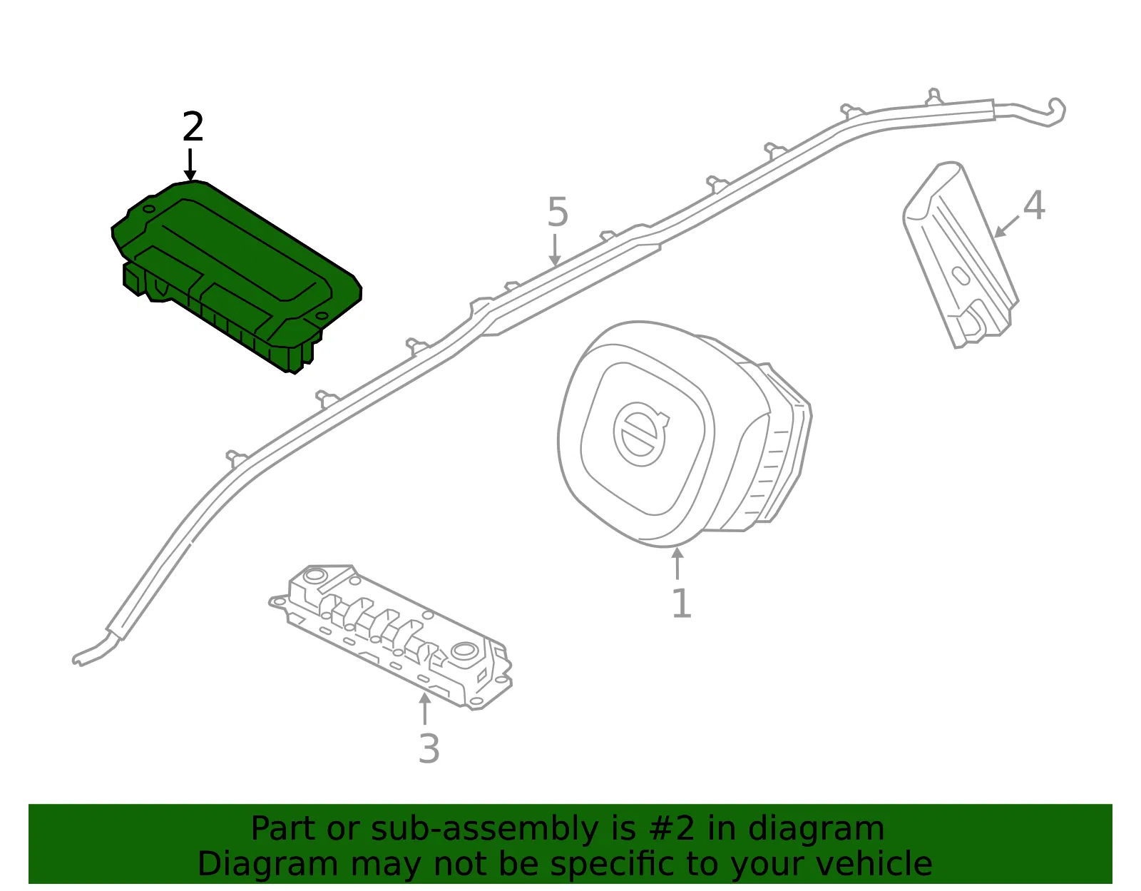 Instrument Panel Air Bag - Volvo (32227140) - view 2