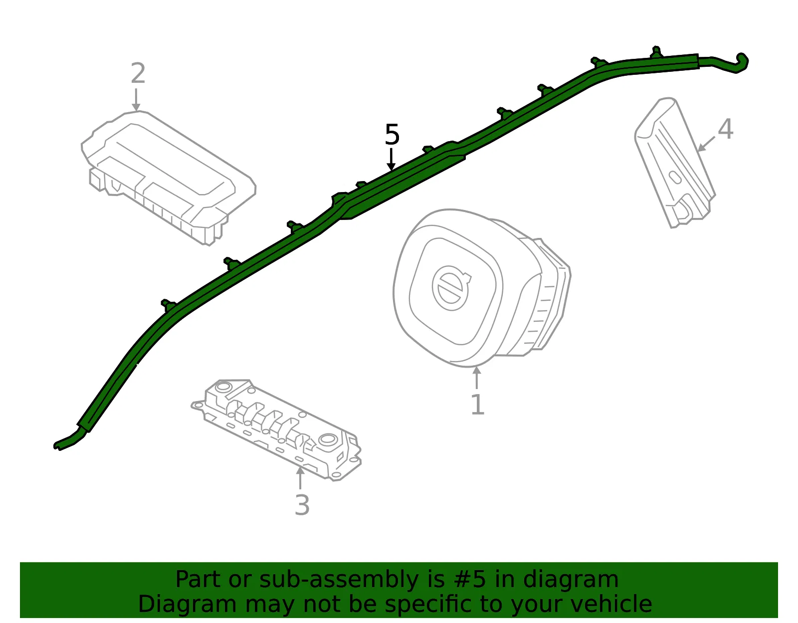Head Air Bag - Volvo (32227936) - view 2