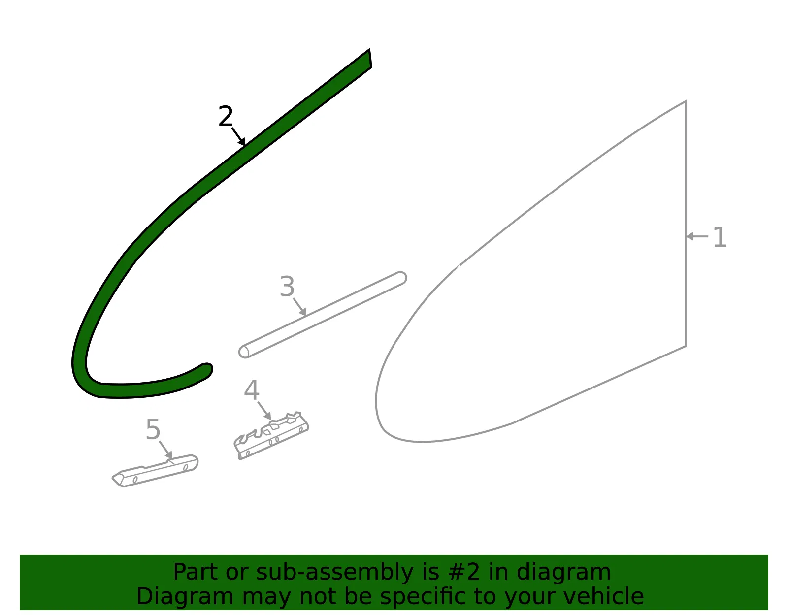 Upper Trim - Driver's Side (LH) - Volvo (32244064) - view 2