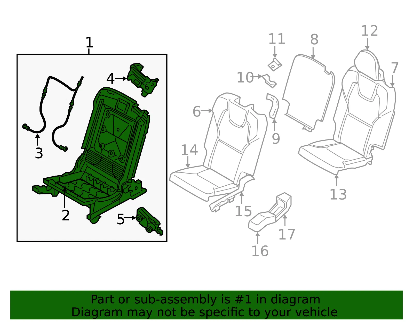 Seat Frame - Volvo (32248085) - view 2