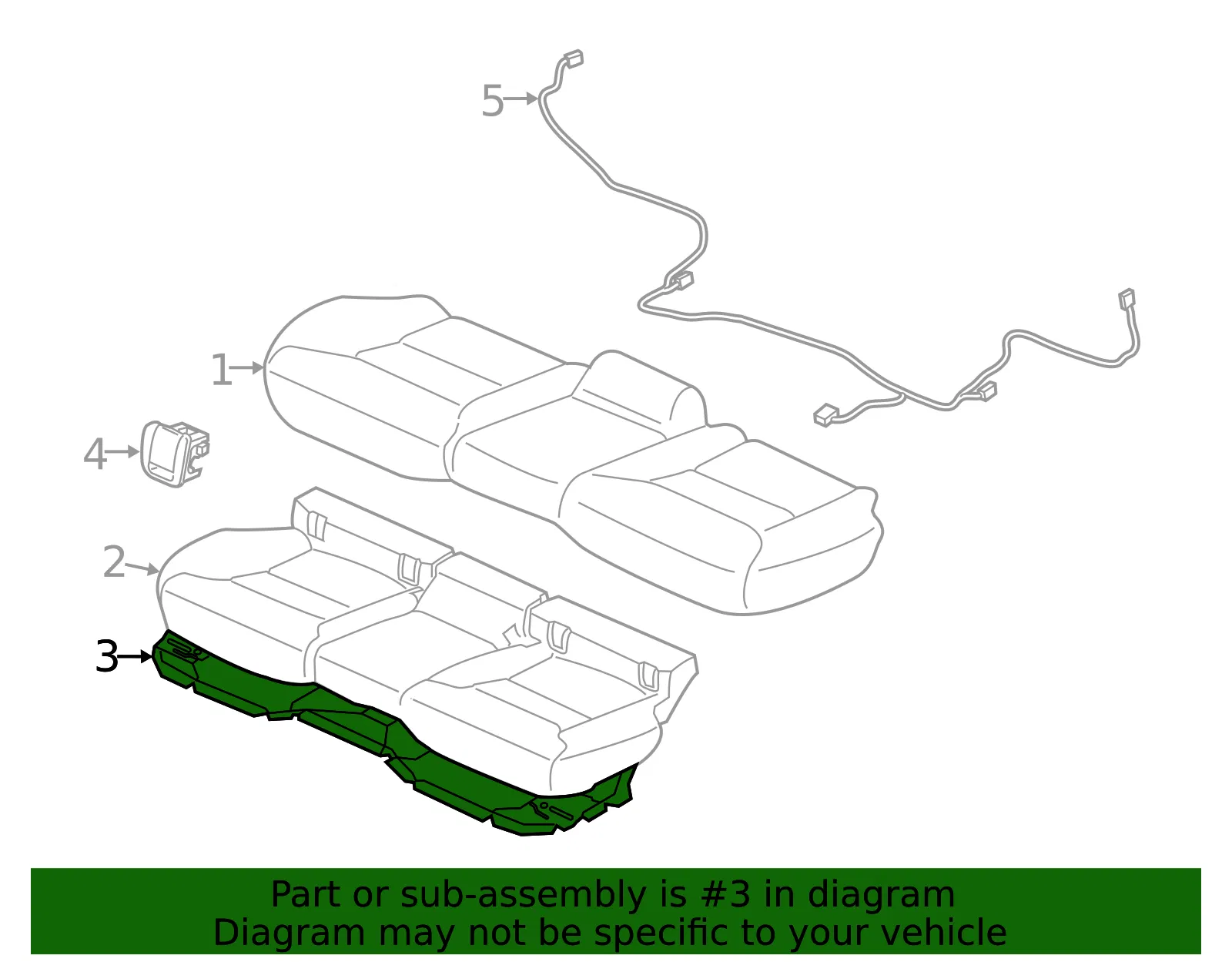 Cushion Frame - Volvo (32248277) - view 2