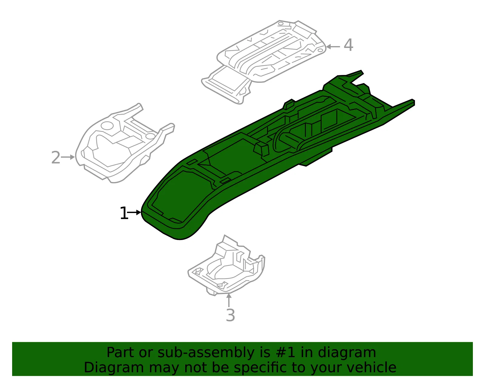 Console Housing - Volvo (32260435) - view 2