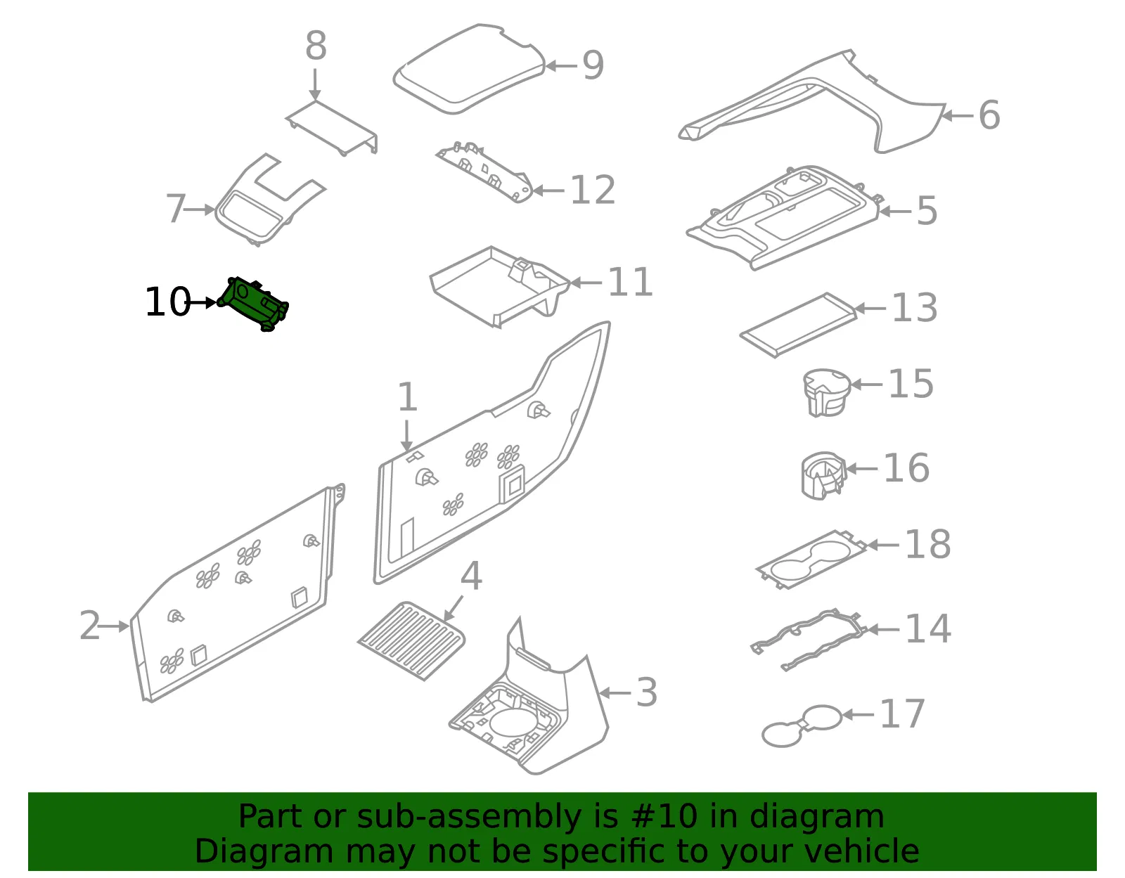 Console Panel - Volvo (32260722) - view 2