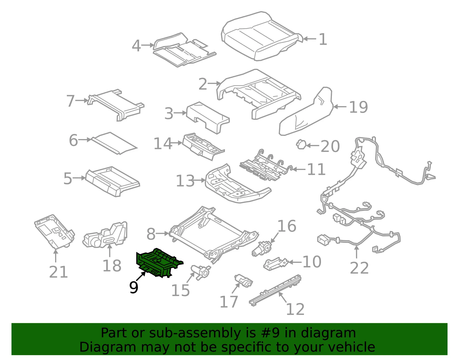Seat Frame Bracket - Volvo (32272007) - view 2