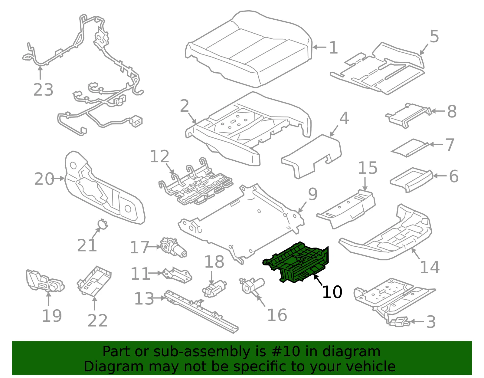 Seat Frame Bracket - Volvo (32272008) - view 2