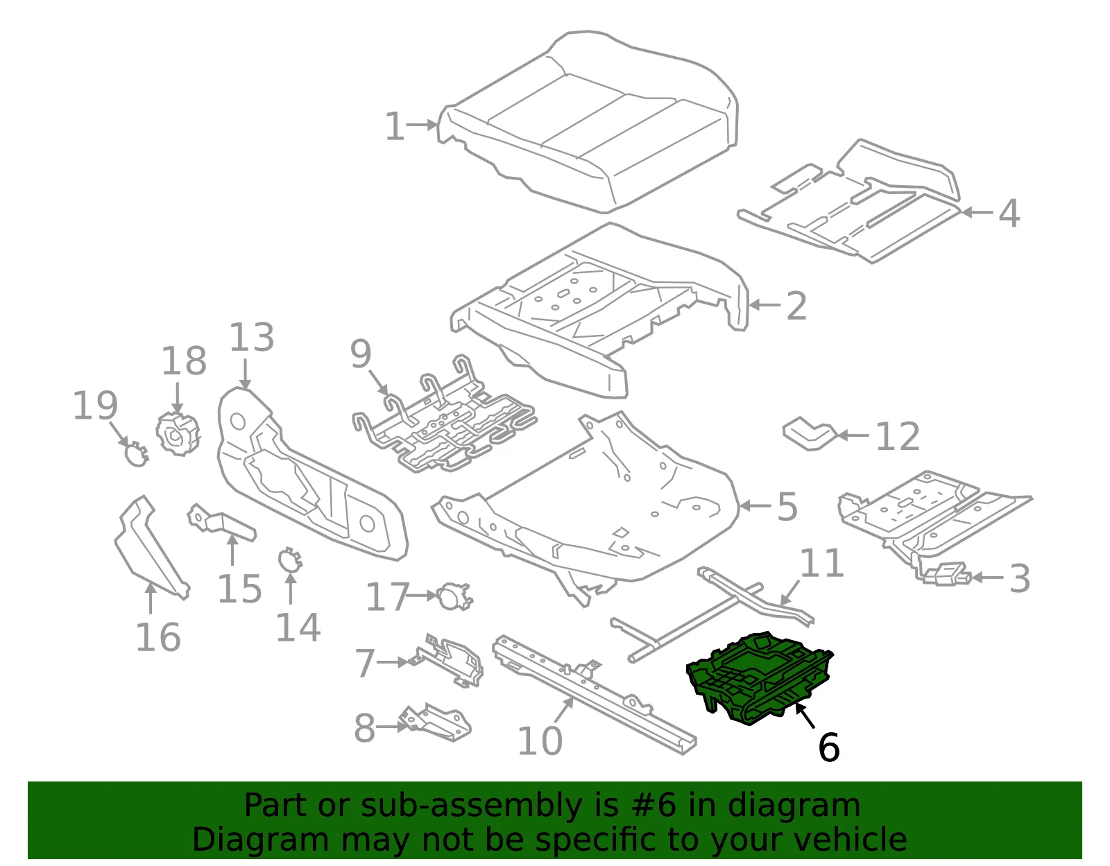 Seat Frame Bracket - Volvo (32272009) - view 2