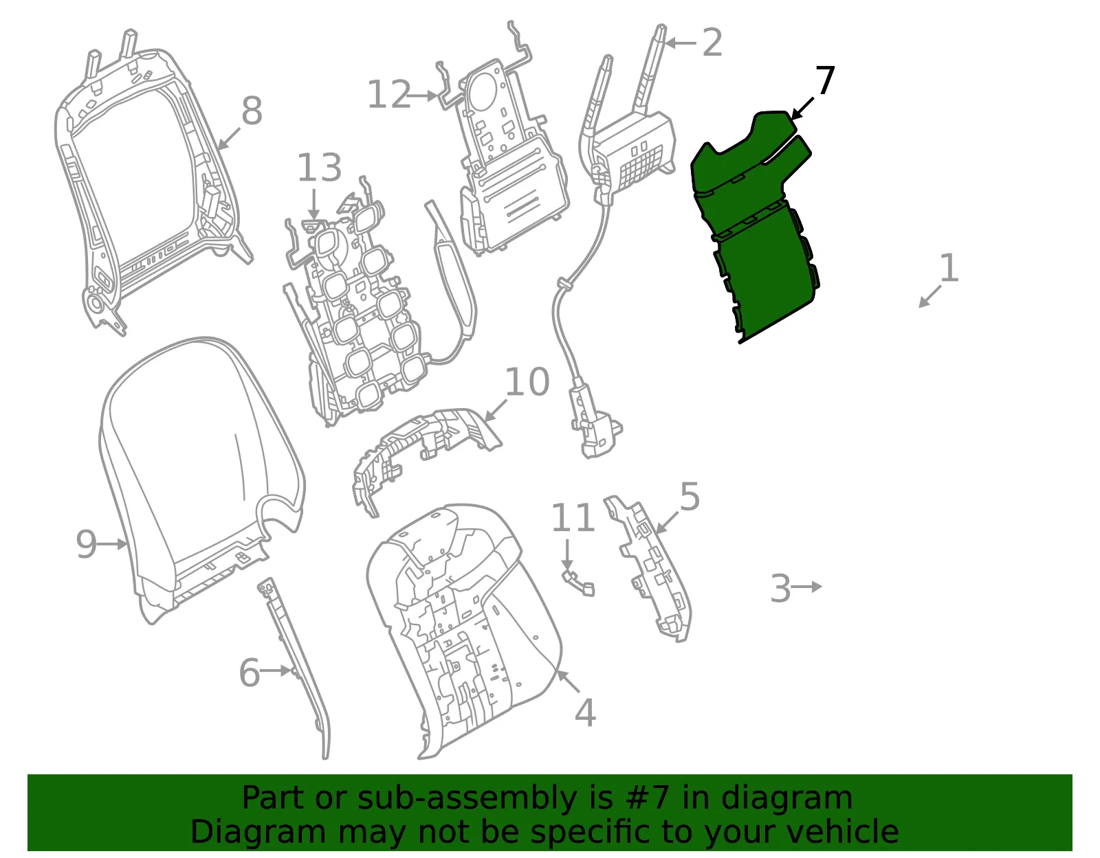 Seat Back Heater - Volvo (32273209) - view 2