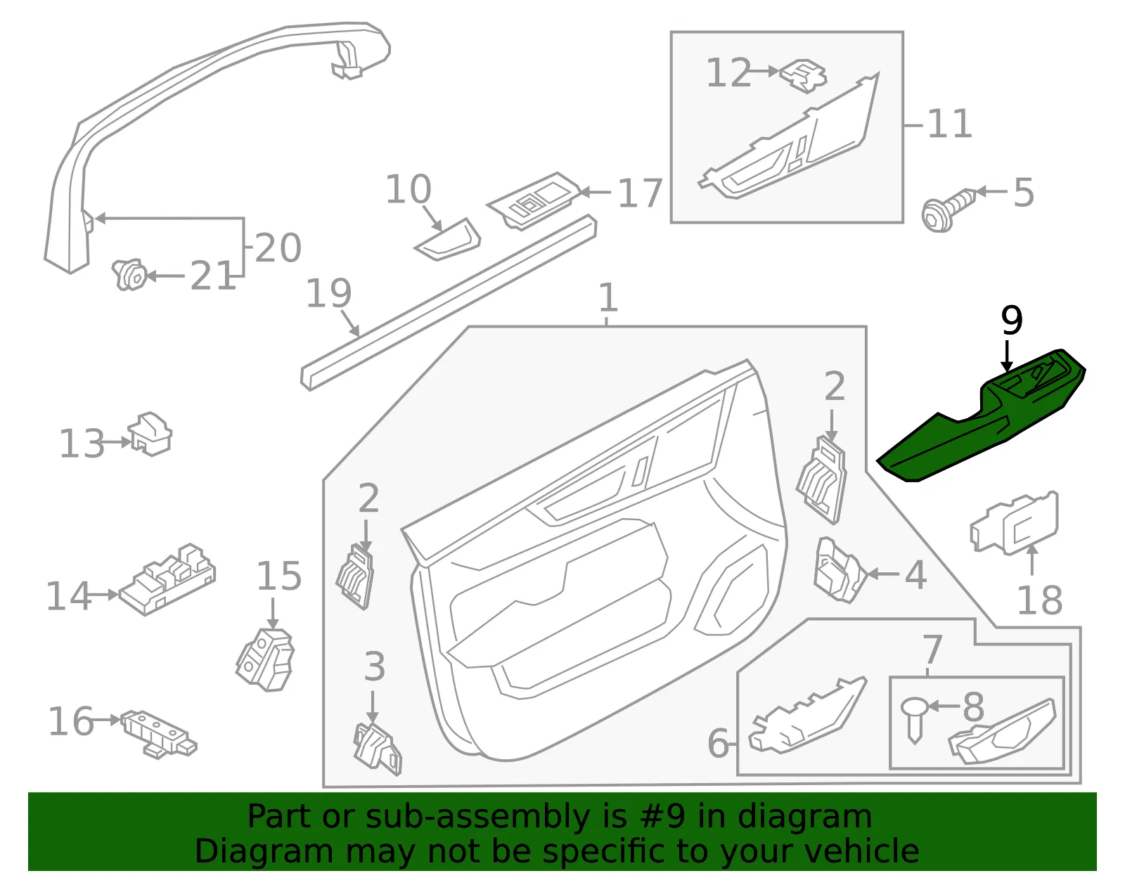 Armrest - Driver's Side (LH) - Volvo (32274588) - view 2