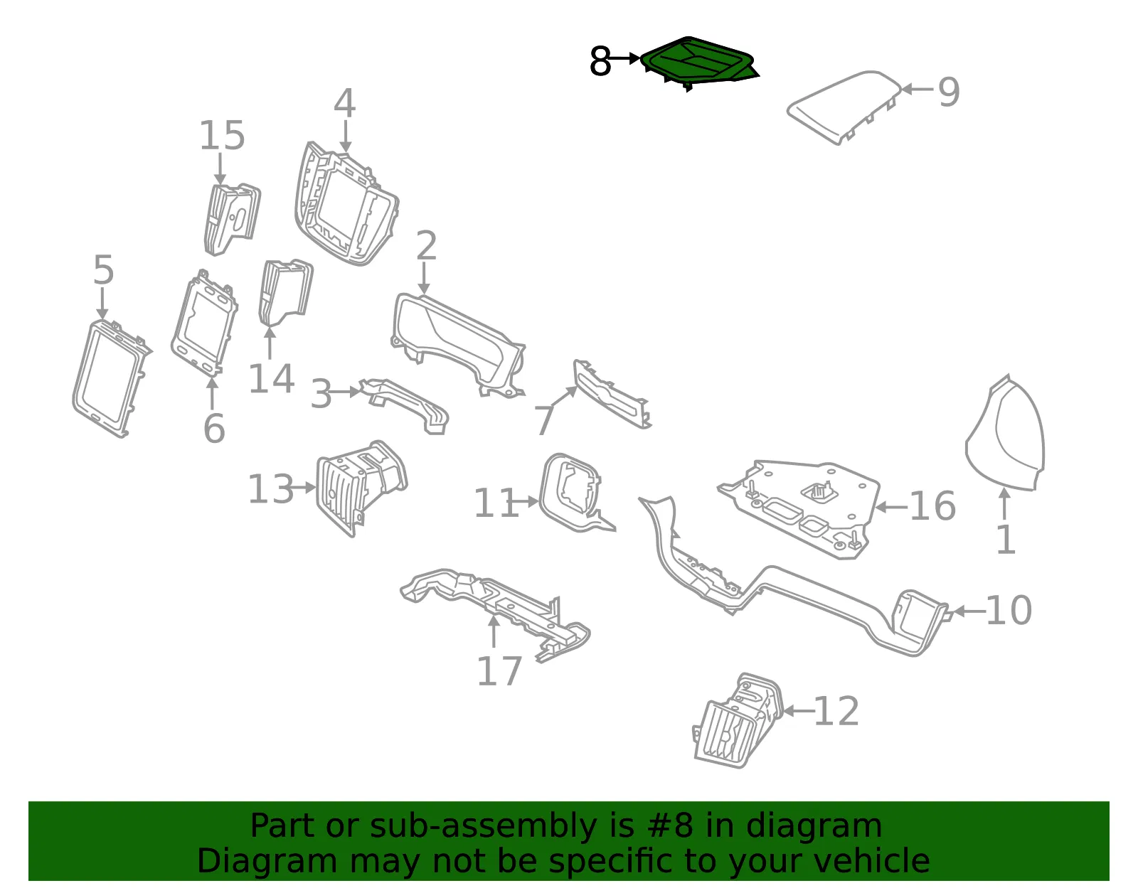 Instrument Panel Bezel - Volvo (32277096) - view 2