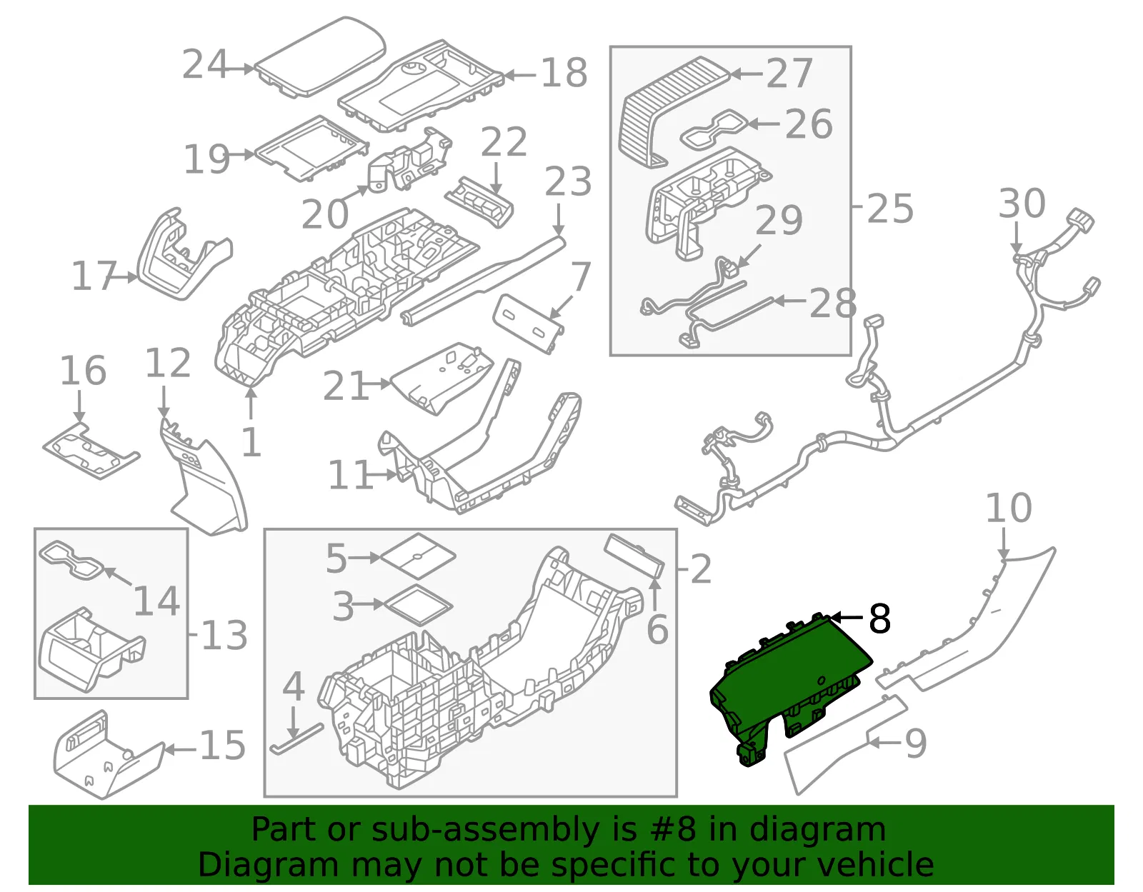 Console Panel - Volvo (32289014) - view 2