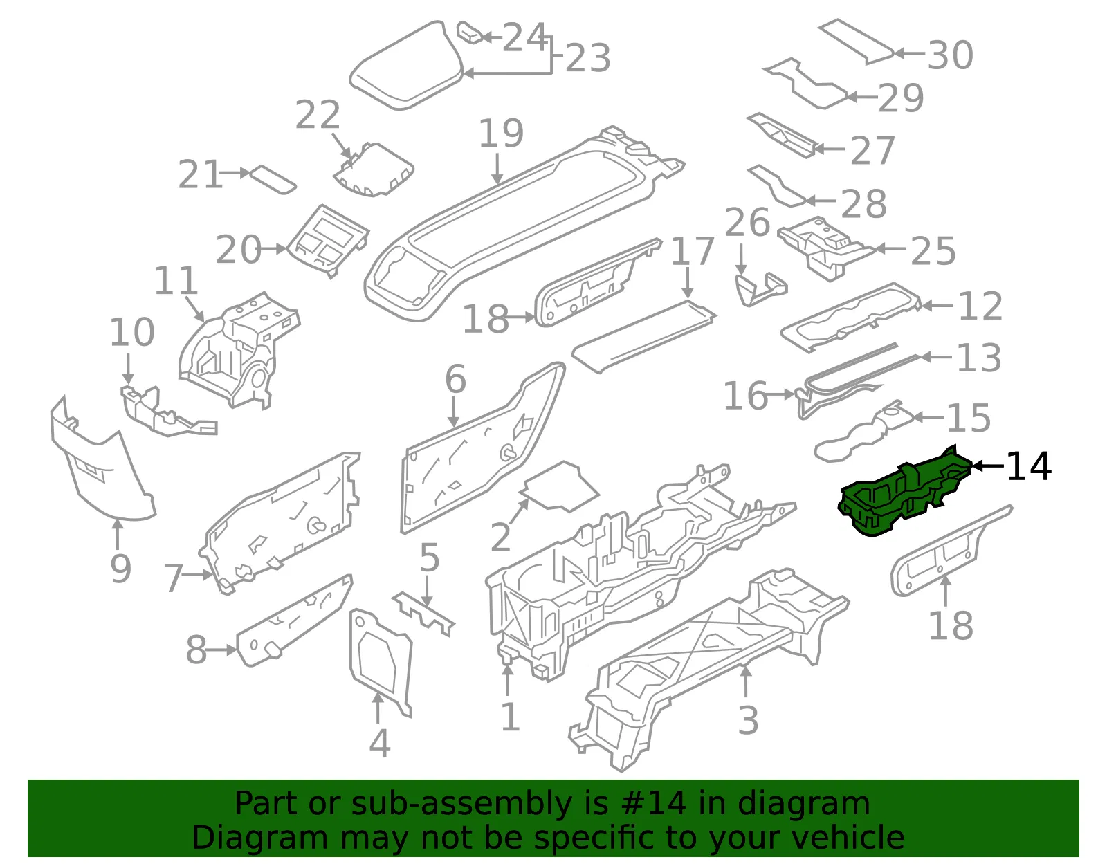 Cup Holder - Volvo (32289329) - view 2