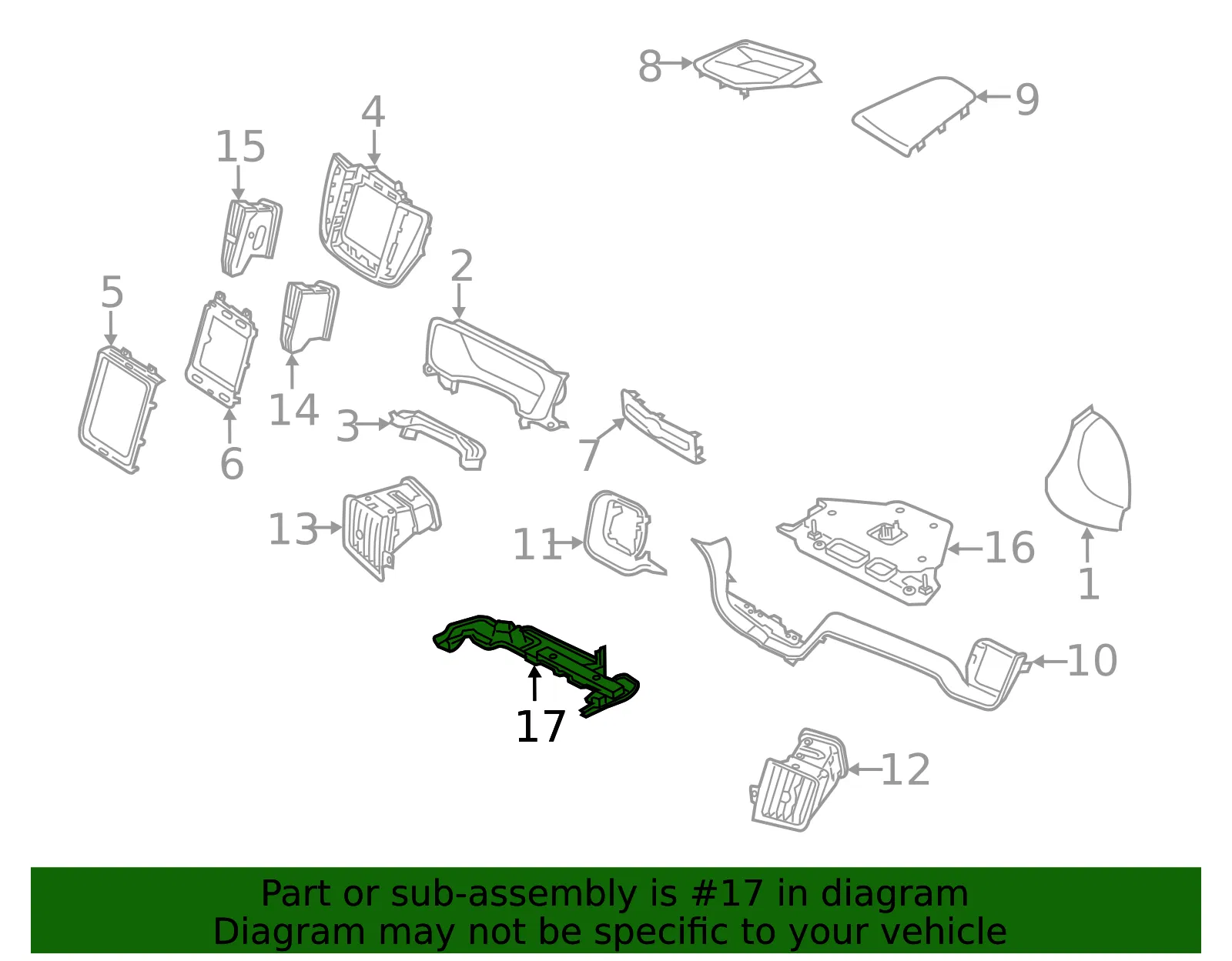 Instrument Panel Knee Bolster - Volvo (32297085) - view 2