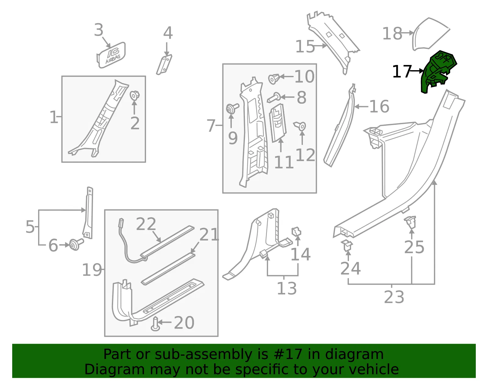 Seat Belt Guide - Volvo (32314014) - view 2