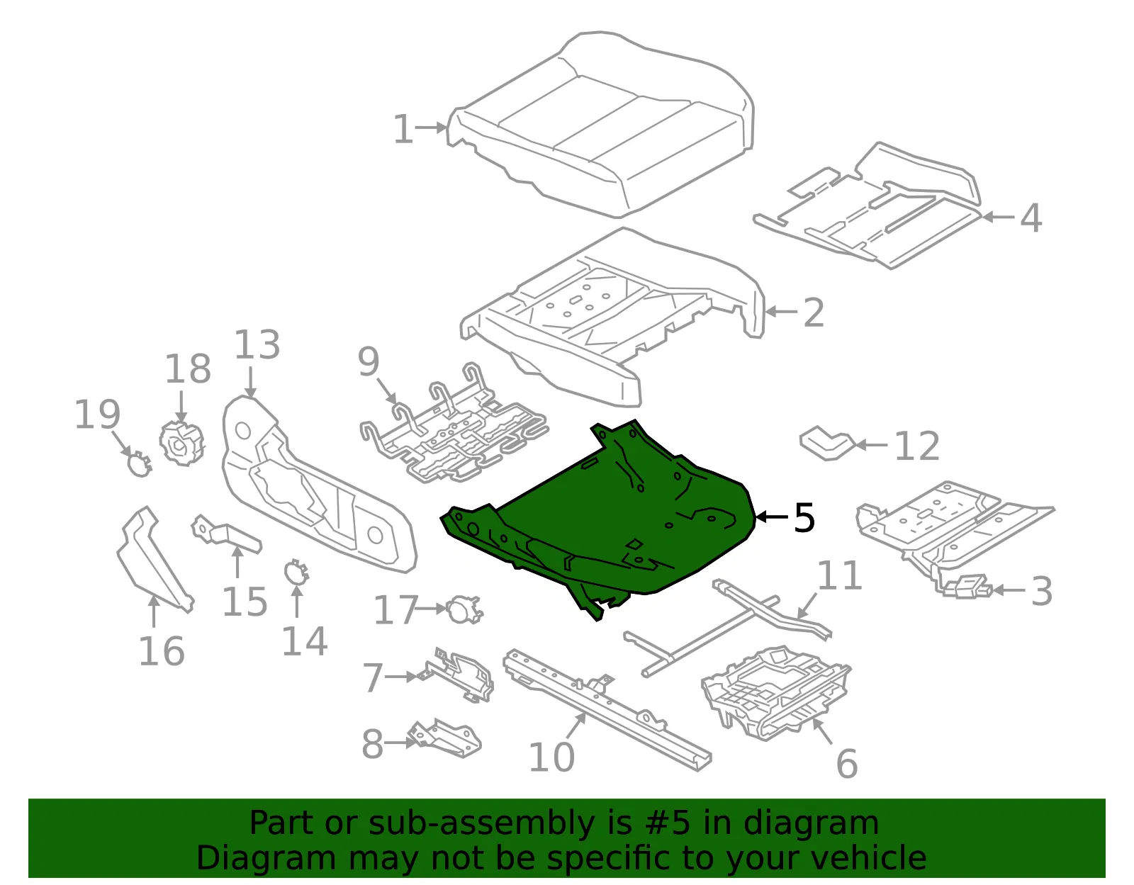 Cushion Frame - Volvo (32314222) - view 2