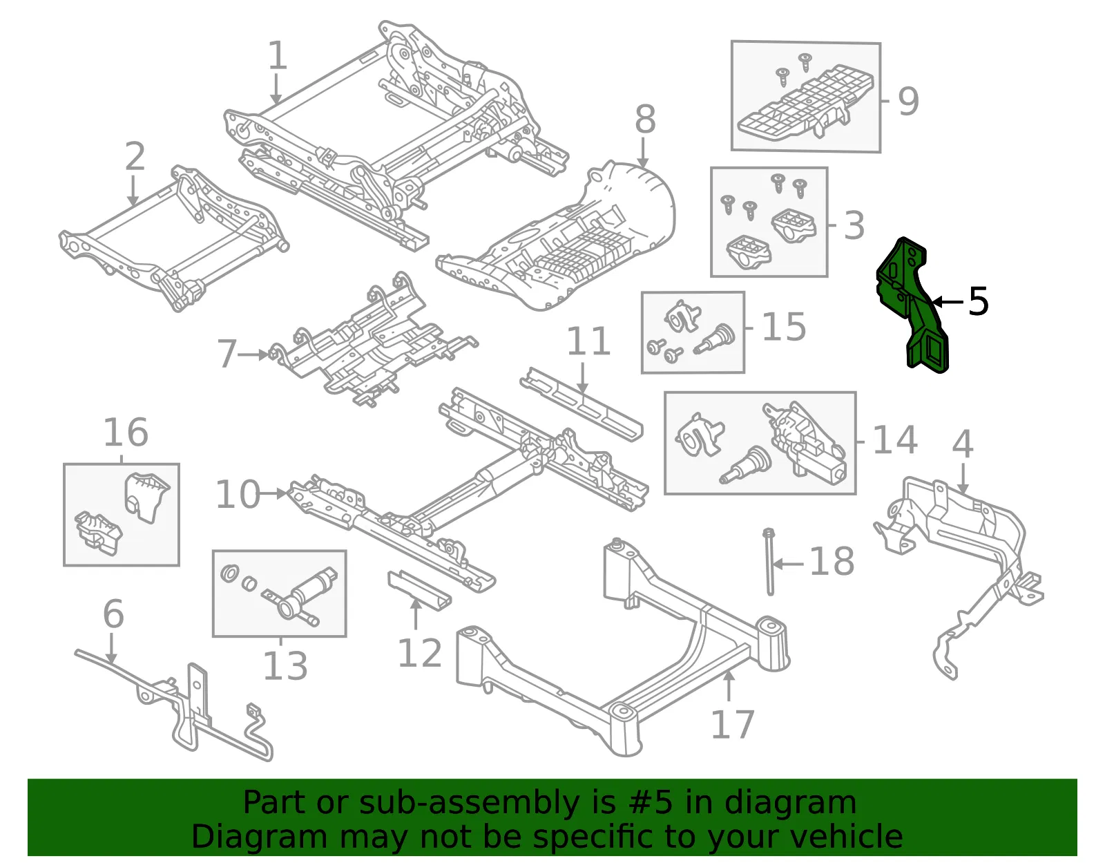 Seat Frame Bracket - Volvo (32332209) - view 2