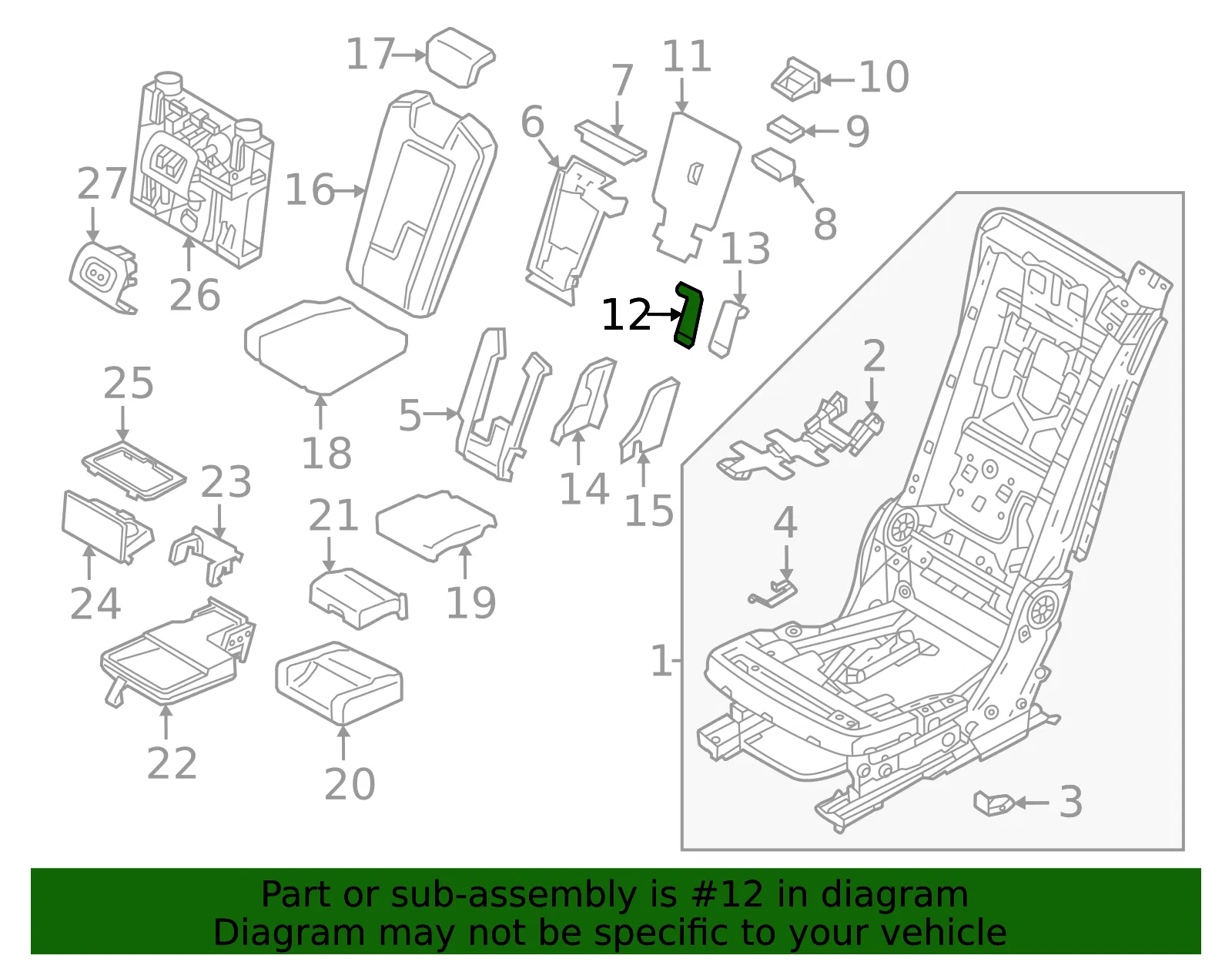 Lower Trim - Volvo (32332276) - view 2