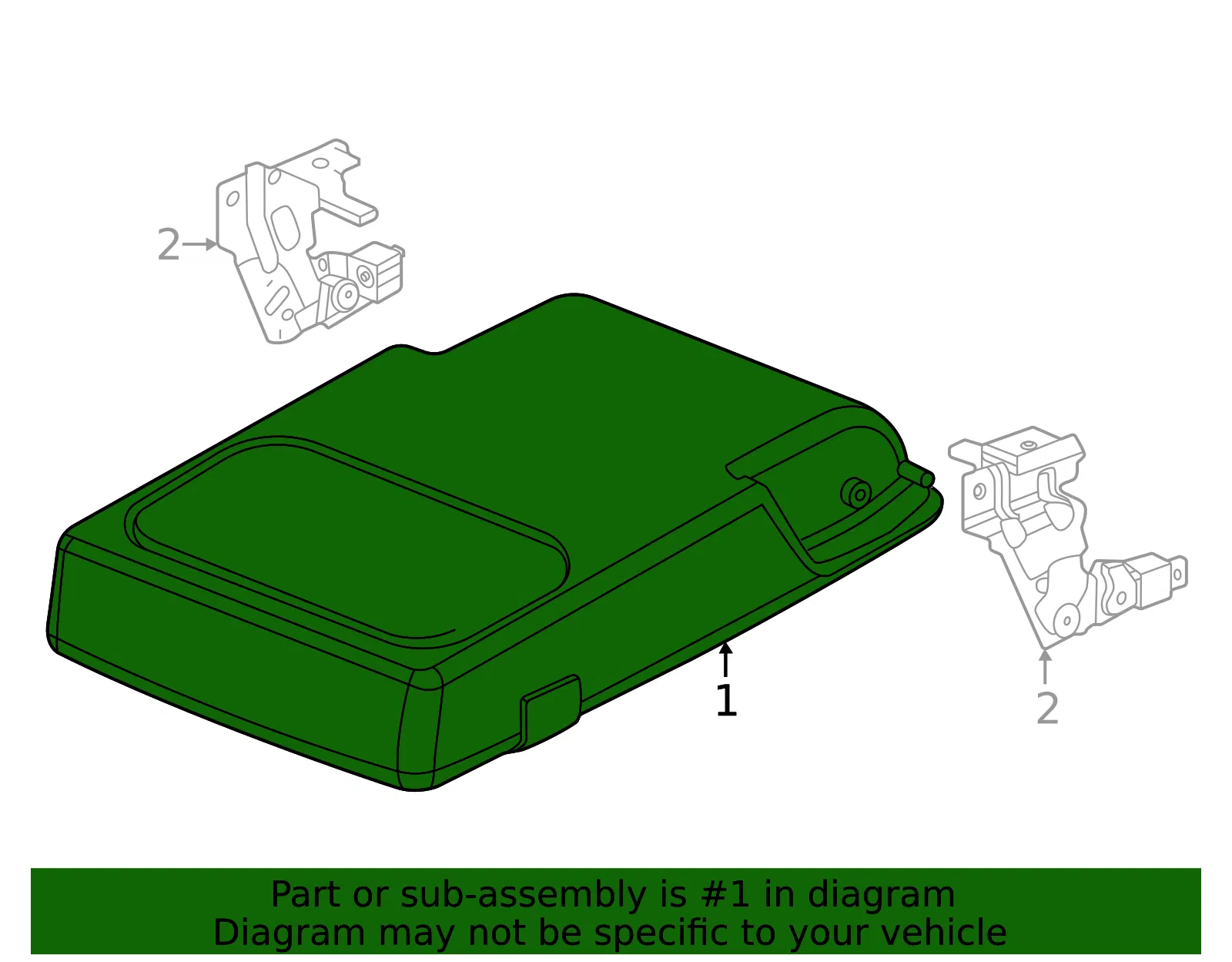 Seat Armrest - Volvo (32332457) - view 2
