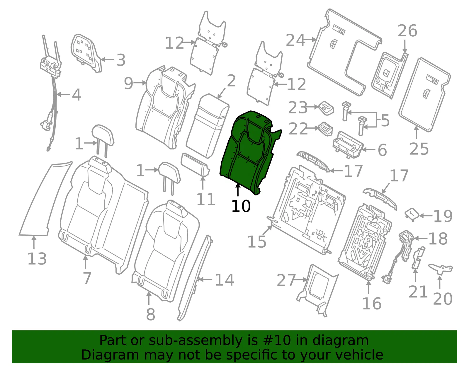 Seat Back Pad - Volvo (32332541) - view 2