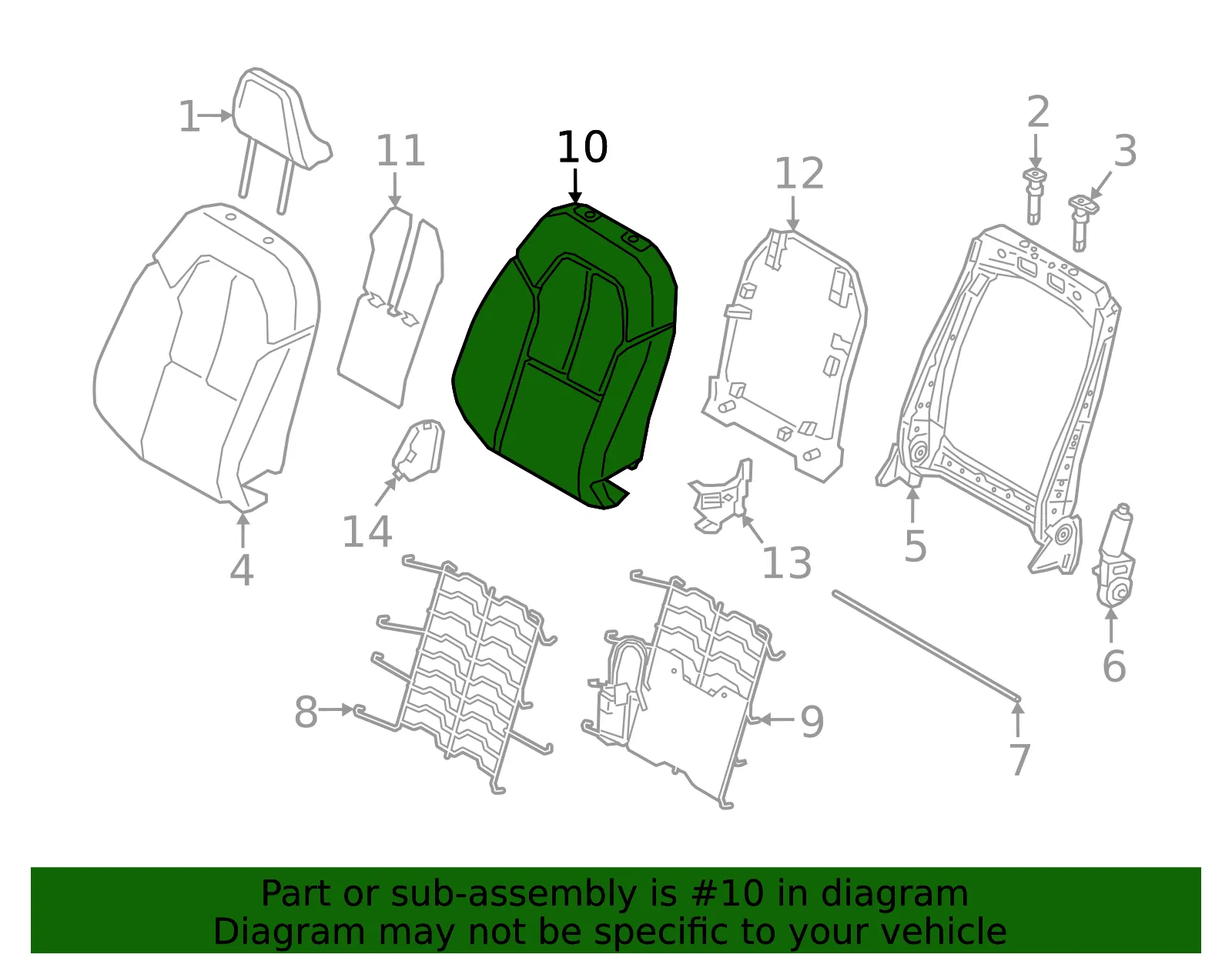 Seat Back Pad - Volvo (32332595) - view 2