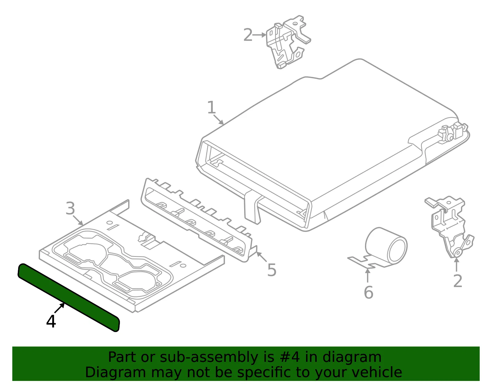 Cup Holder Cover - Volvo (32332905) - view 2