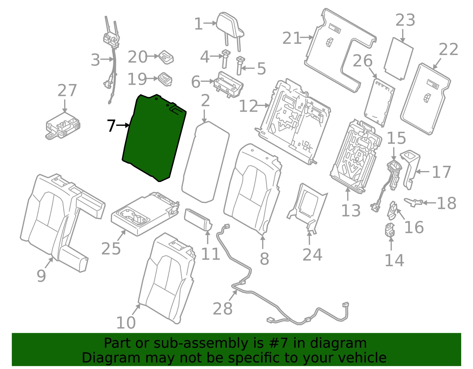 Seat Back Cover - Volvo (32332965) - view 2