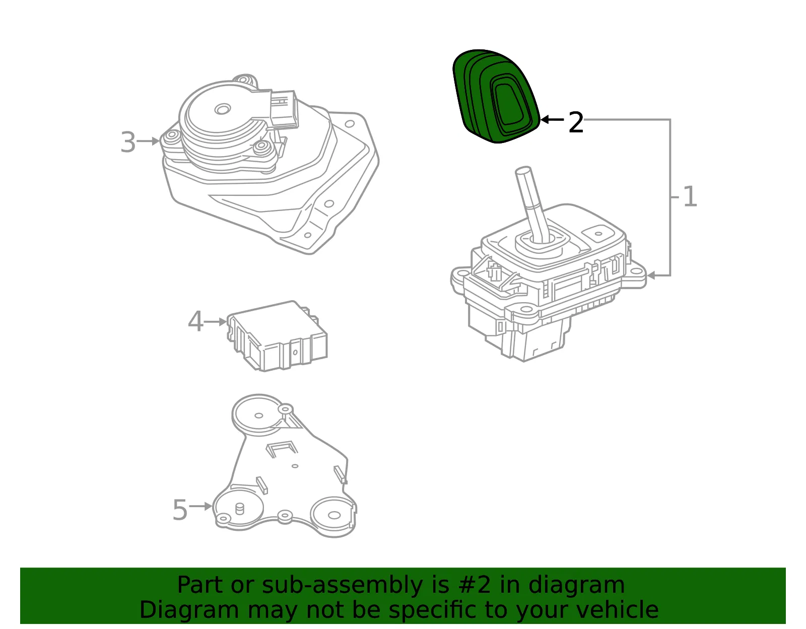 Shift Knob - Volvo (32335695) - view 2