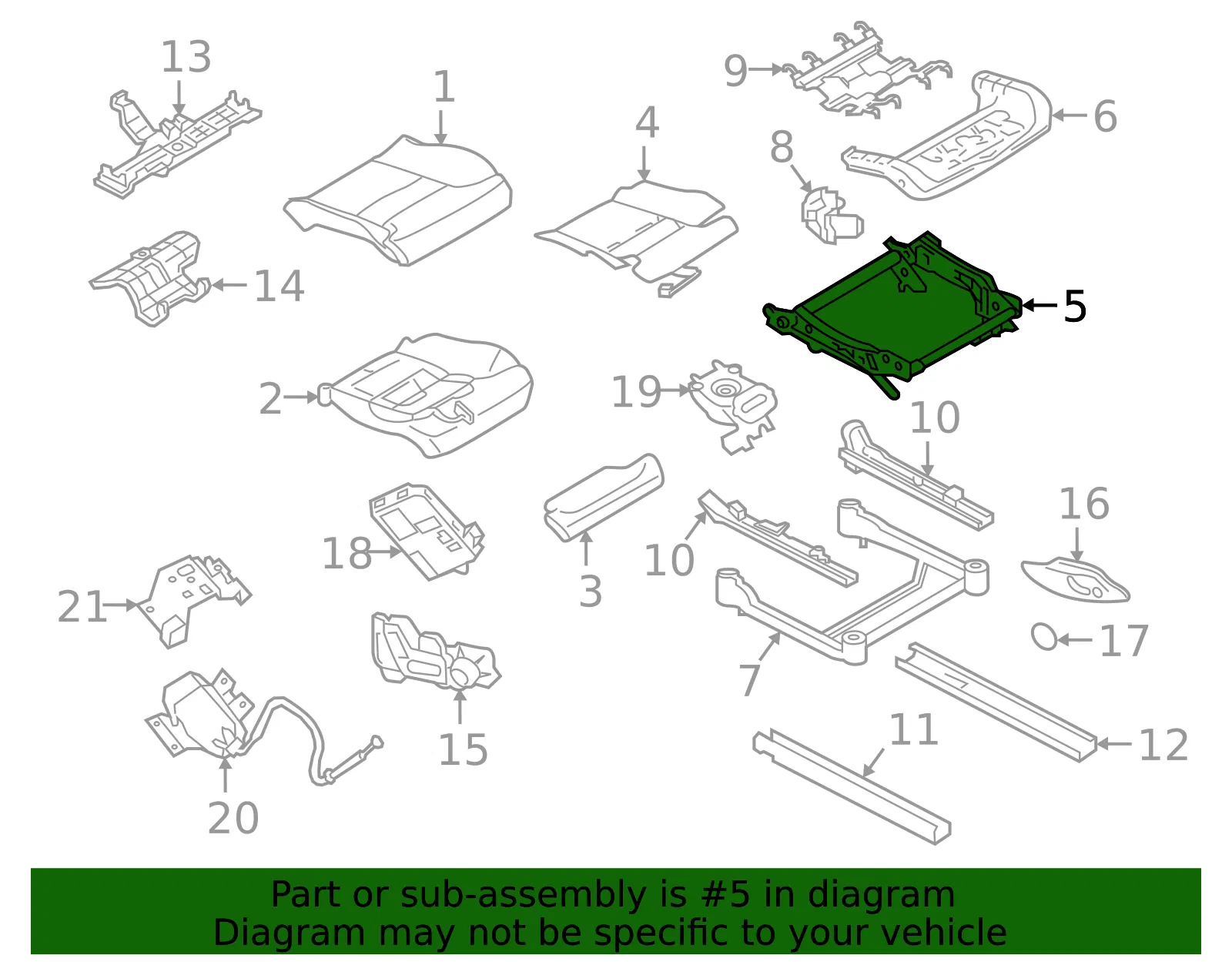 Seat Frame - Volvo (32341692) - view 2