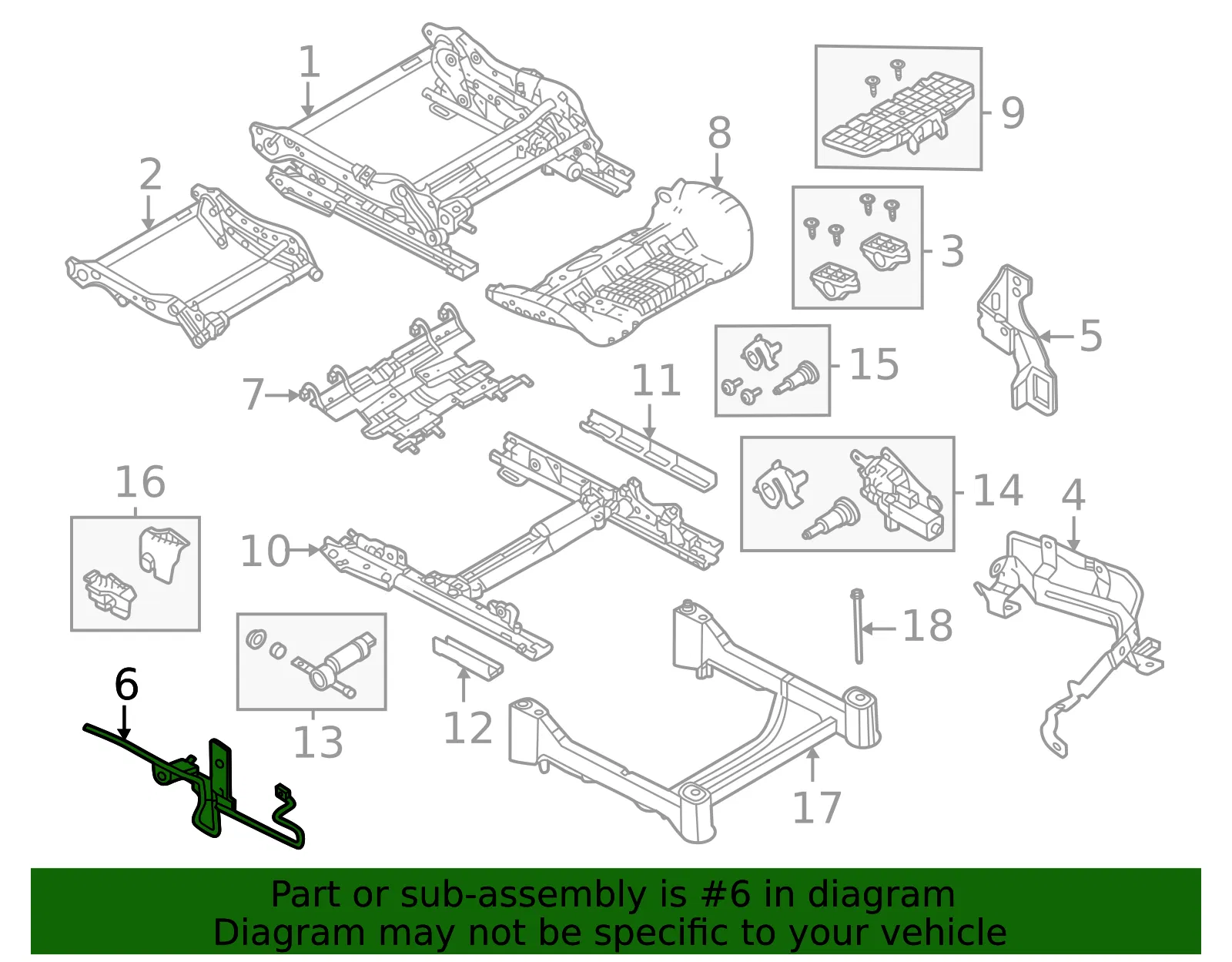 Seat Frame Bracket - Volvo (32347332) - view 2