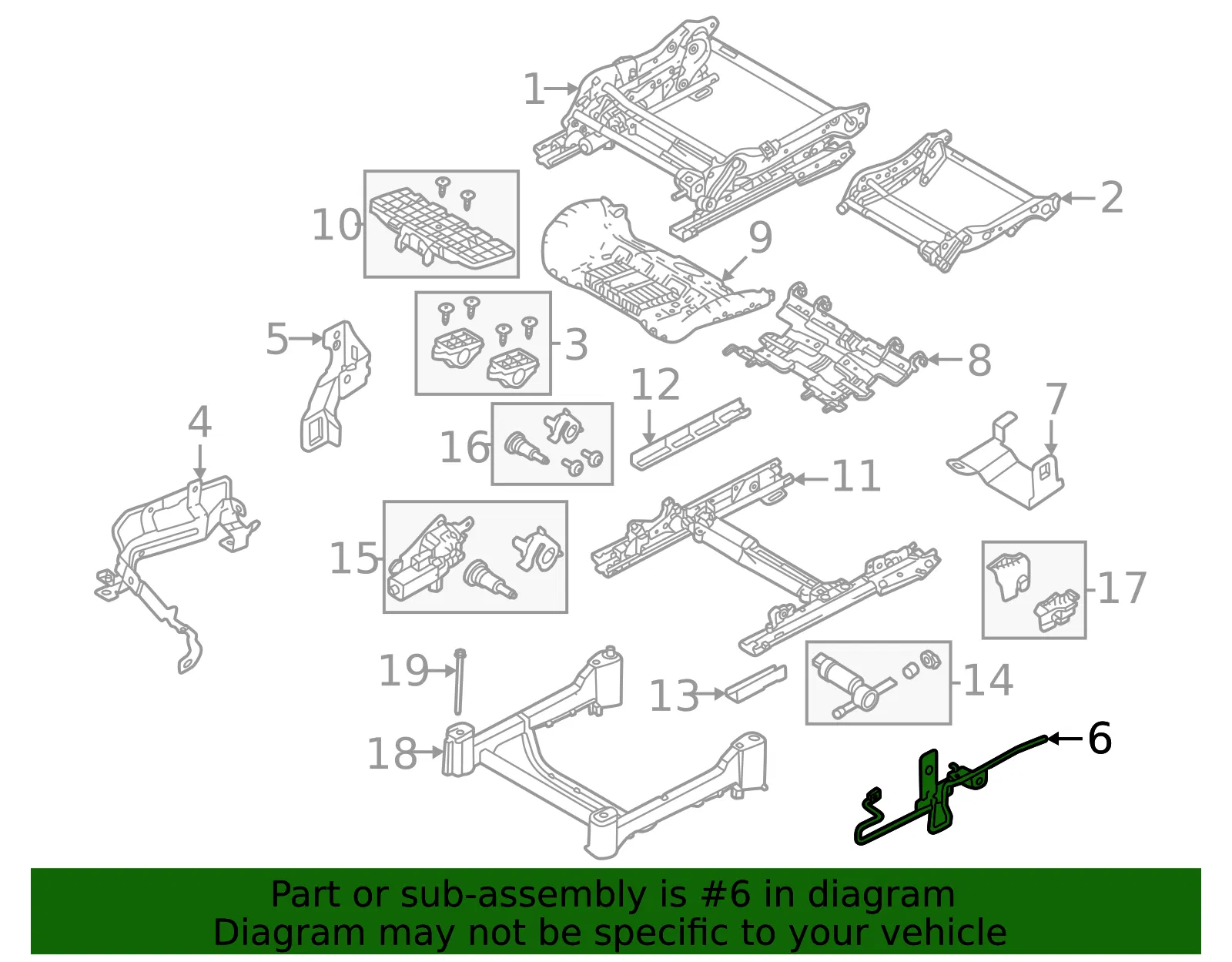 Seat Frame Bracket - Volvo (32347333) - view 2