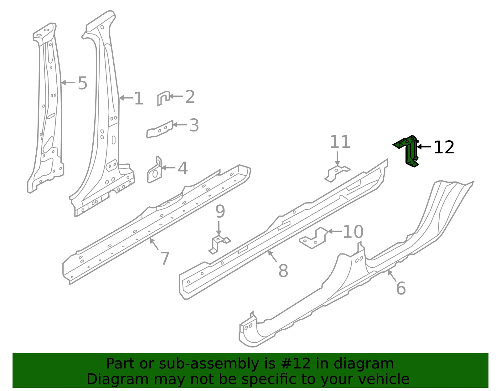 Seat Frame Bracket - Volvo (32351432) - view 2
