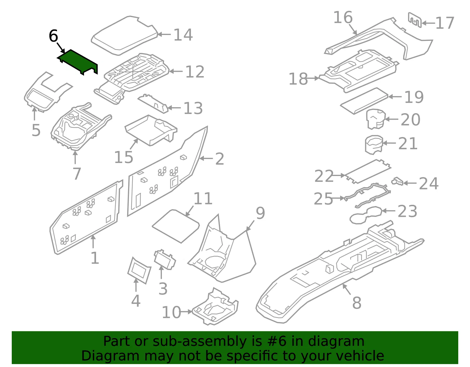 Console Trim Panel - Volvo (32352318) - view 2