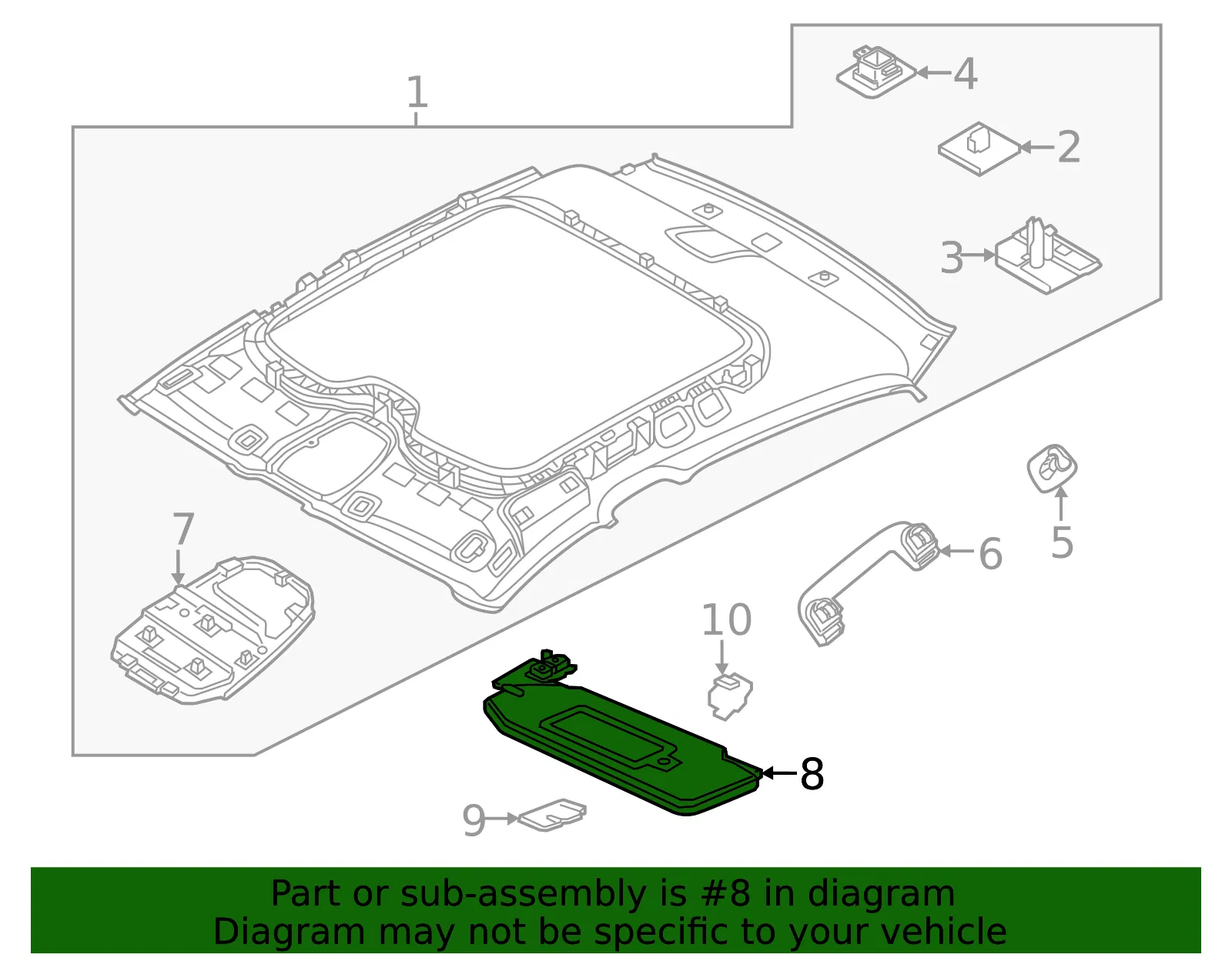 Sun-Visor - Volvo (32357825) - view 2