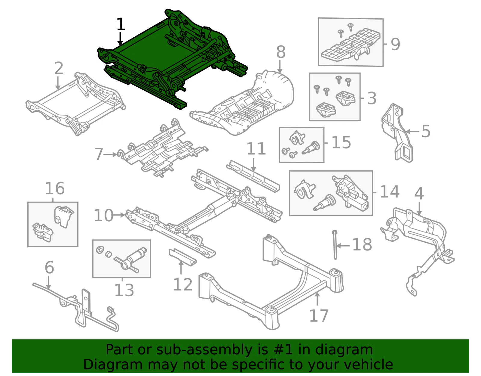 Seat Track - Volvo (32367505) - view 2