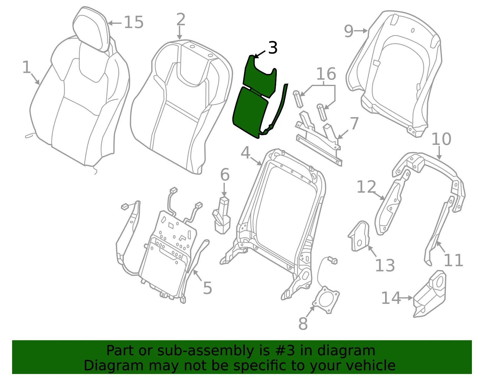 Seat Back Heater - Volvo (32367583) - view 2