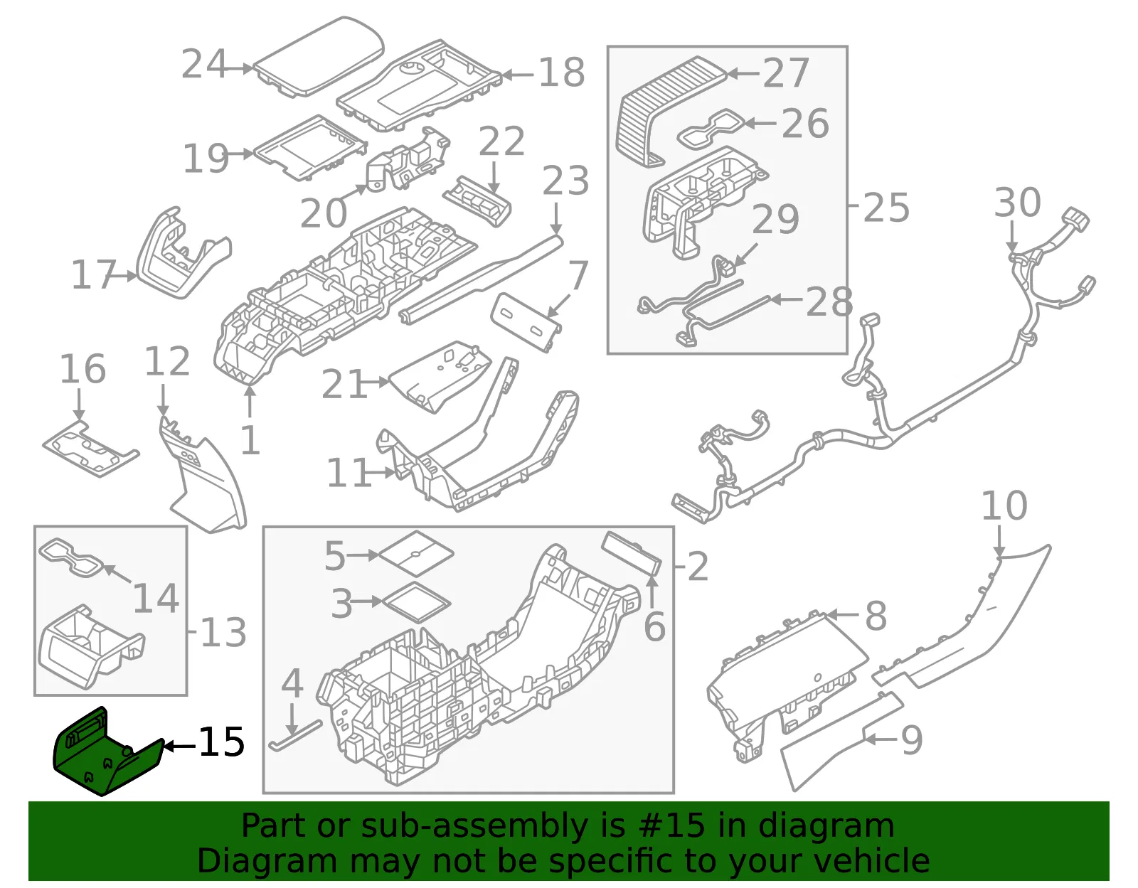 Console Compartment Bracket - Volvo (32369817) - view 2