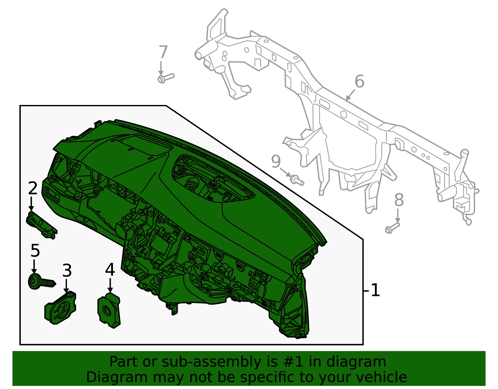 Instrument Panel - Volvo (32377231) - view 2
