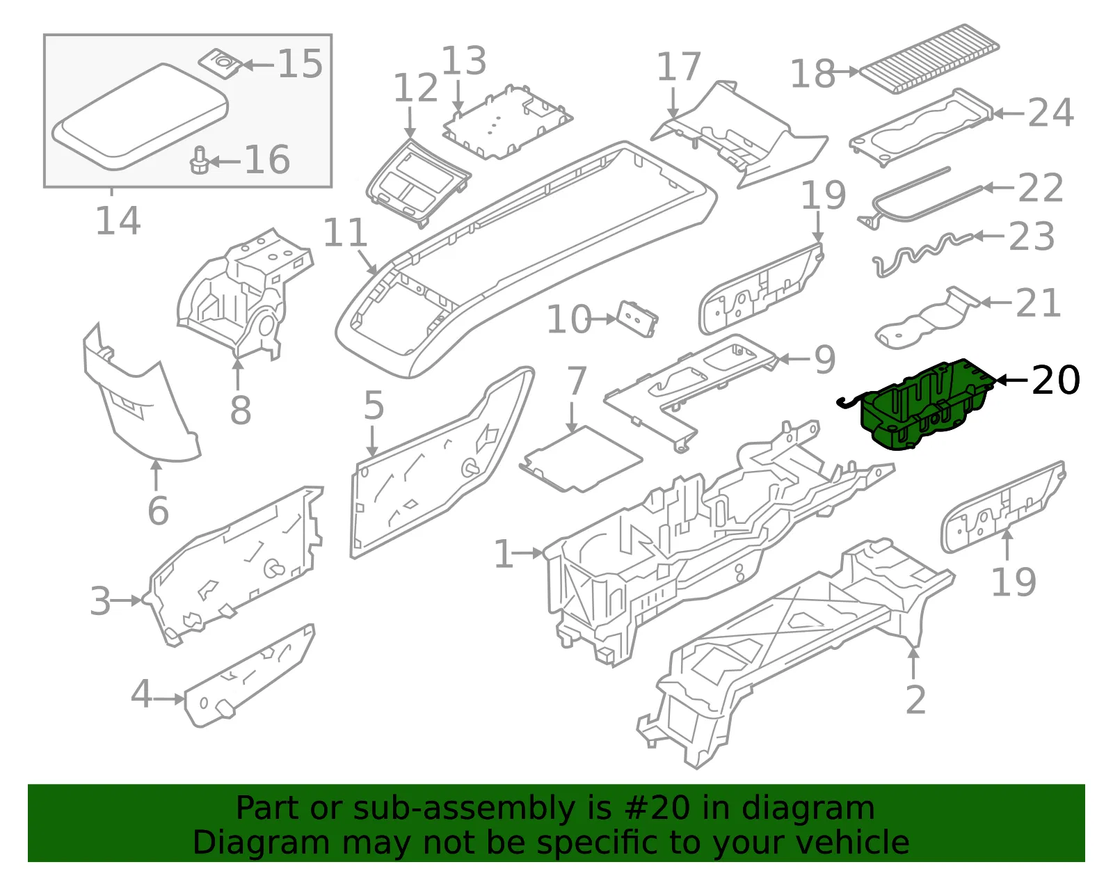 Cup Holder - Volvo (32392472) - view 2